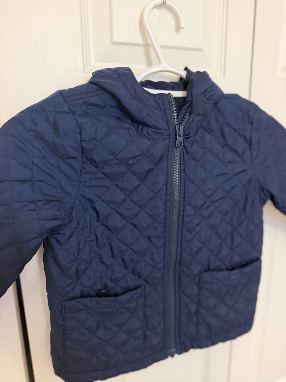 The Children's Place Navy Quilted Hooded Puffer Jacket